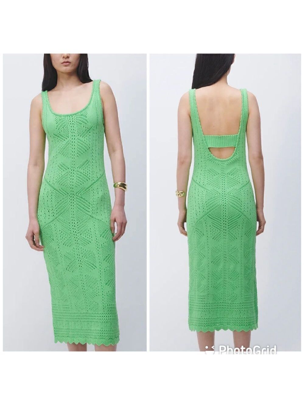 NEW Jonathan Simkhai Tiffanie Midi Dress Meadow Green Size Medium